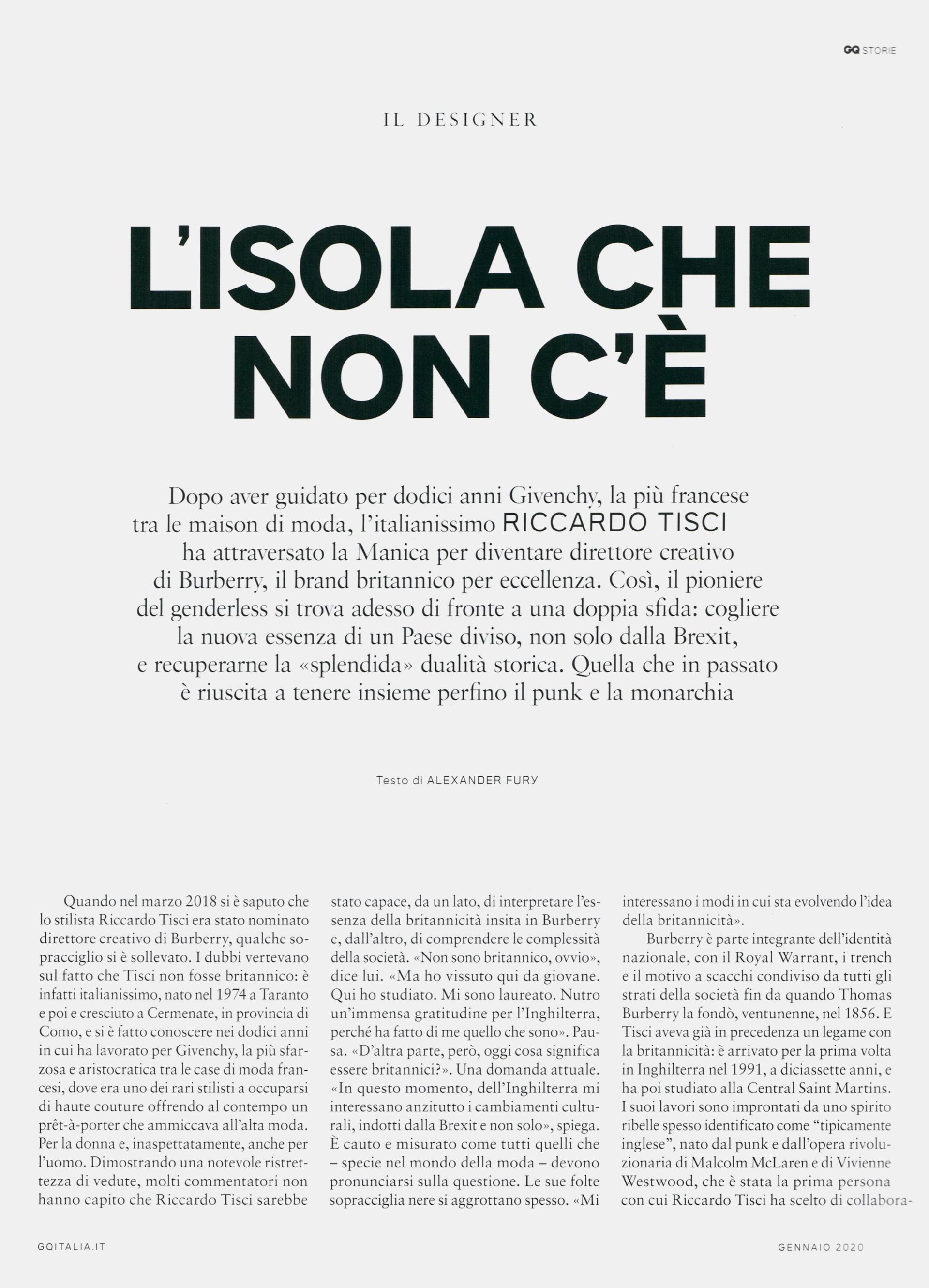 gq magazine(意大利版) 2020年no.236 1月刊